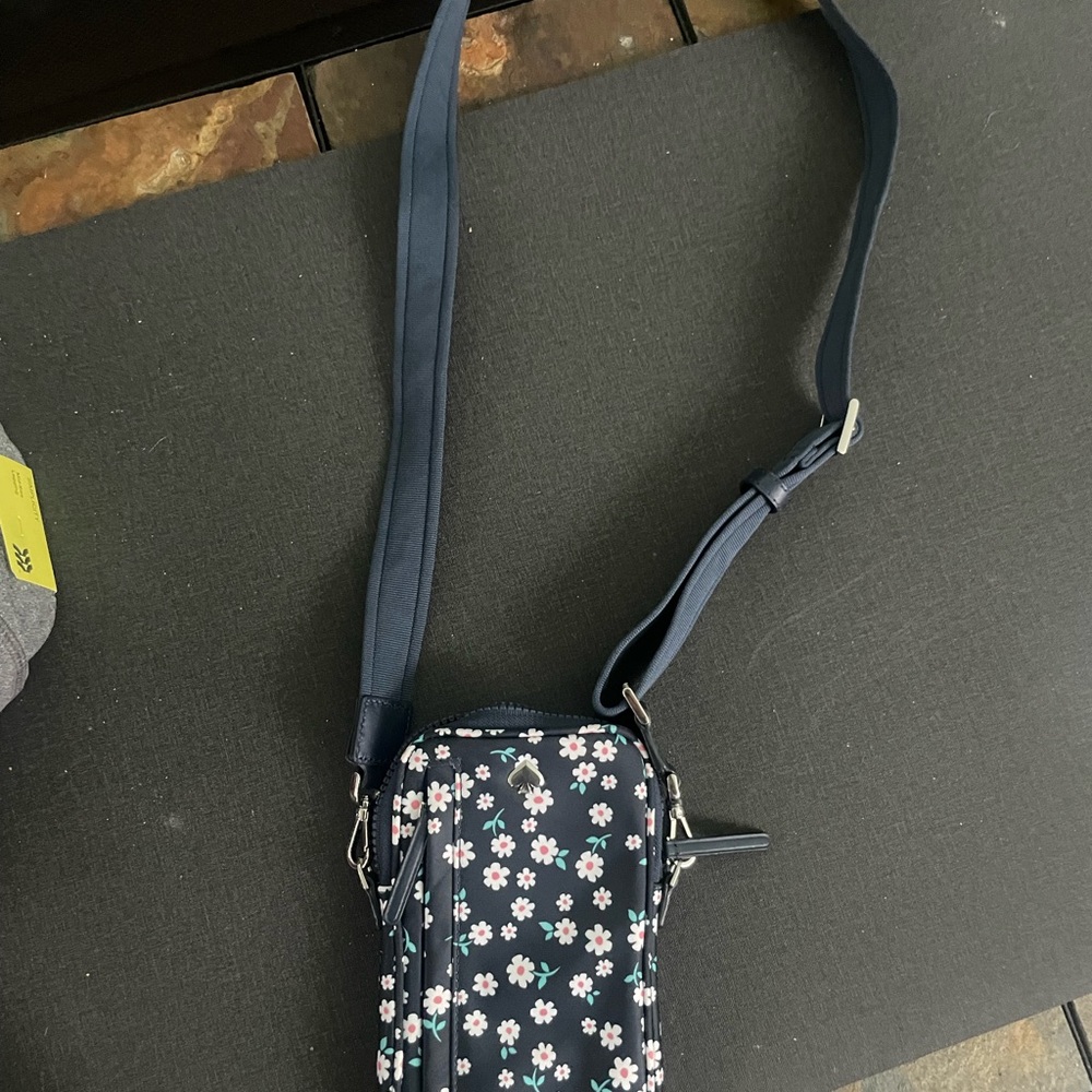 Kate Spade Floral Navy Phone Crossbody Bag